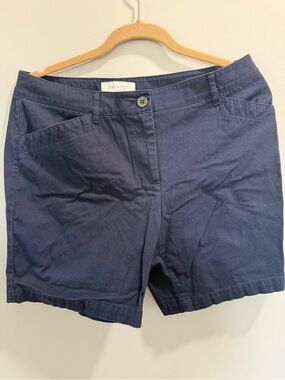Talbots Navy Cotton Chino Shorts